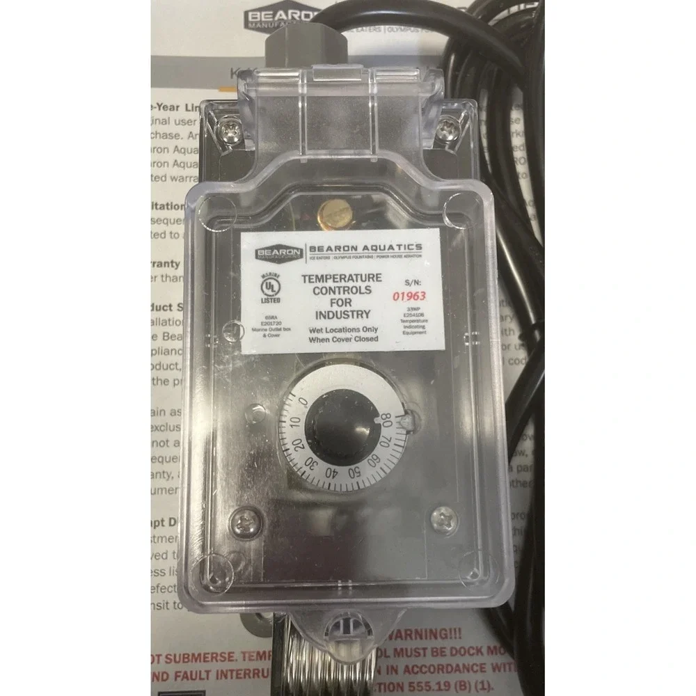 Bearon Aquatics Adjustable Thermostat Control KT16110 115V S/N 01963 NEW